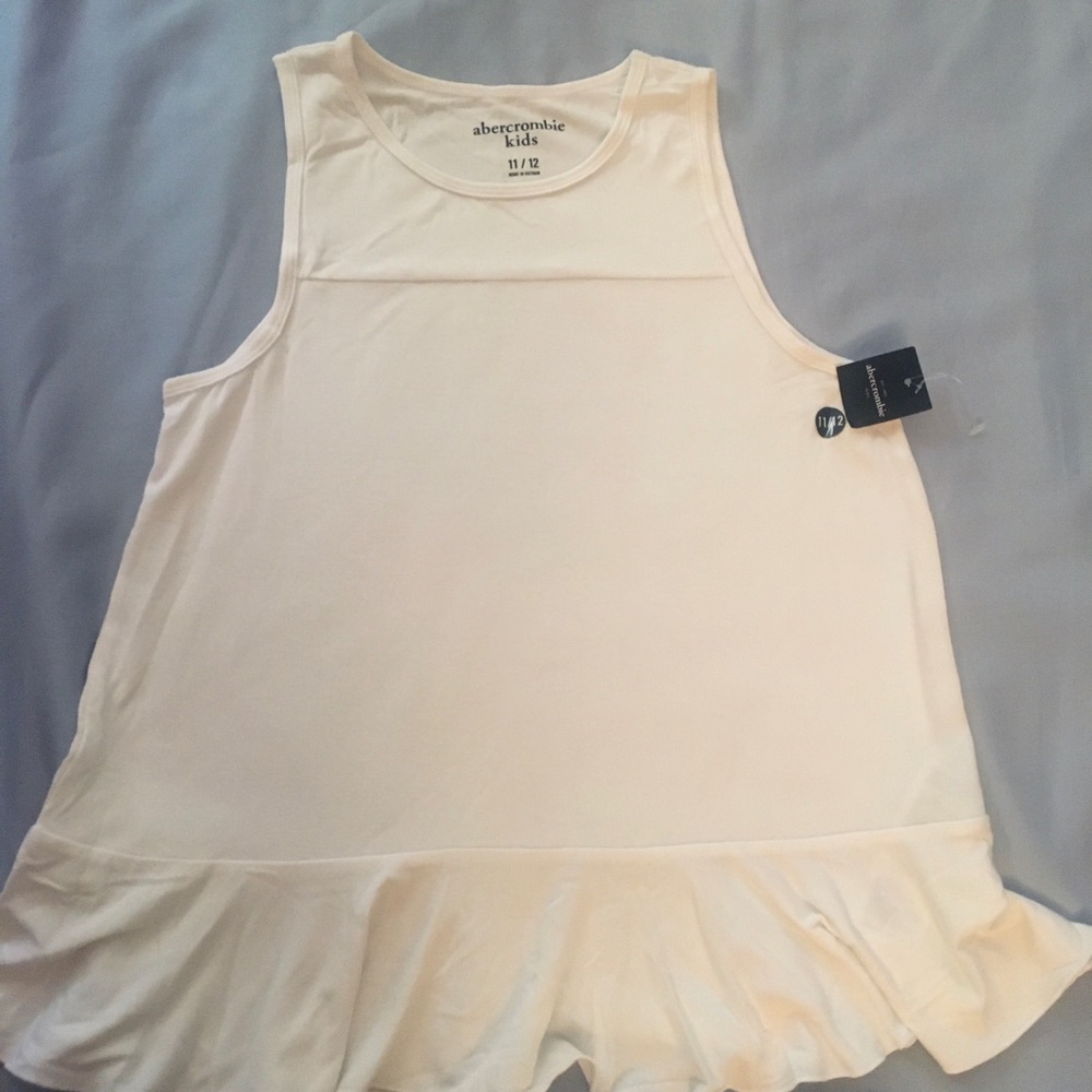 NWT Abercrombie Kids Super Soft Ruffle Hem Tank Tunic